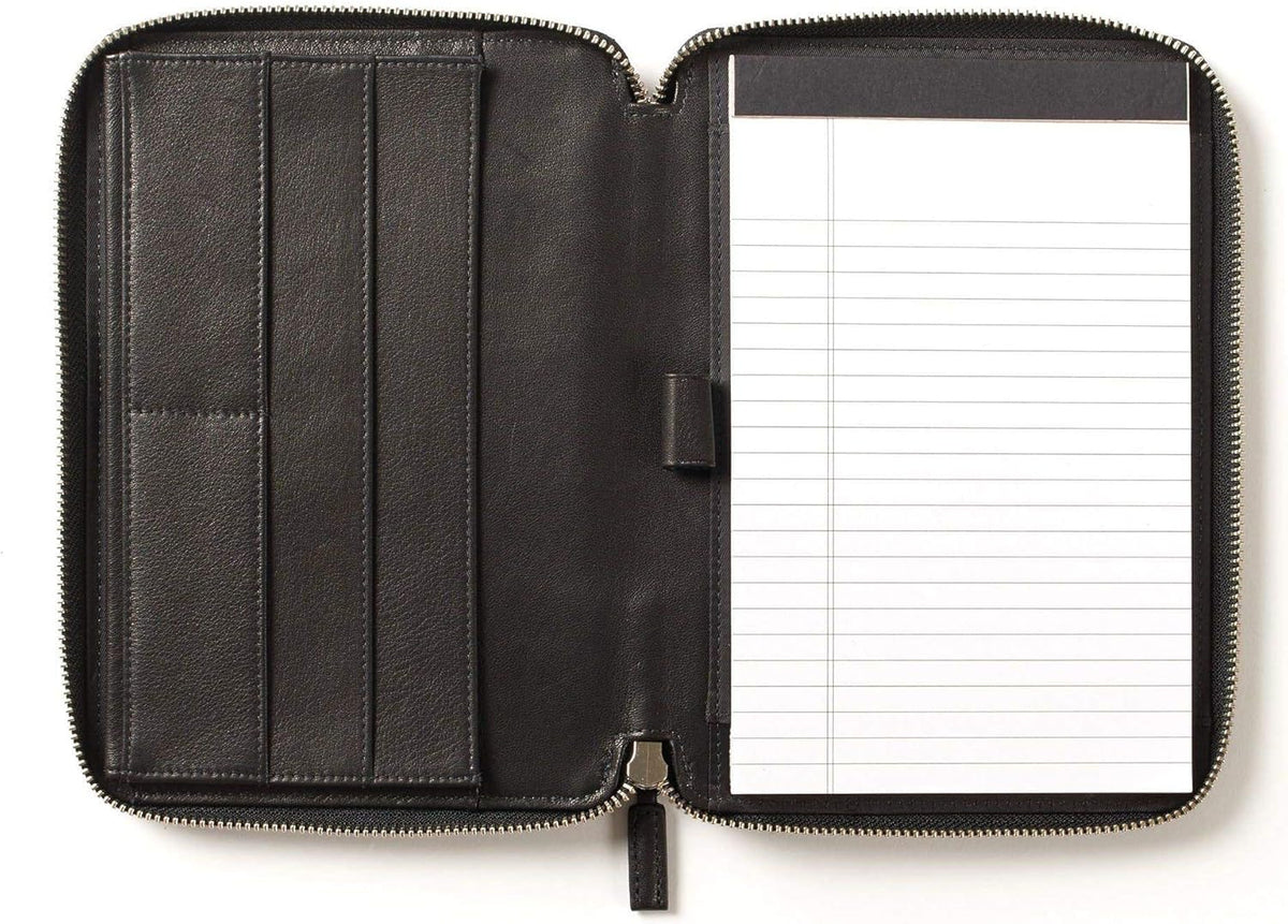 Cognac Full Grain Leather A5 Zippered Portfolio S960108