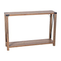 Rustic Oak 2 Tier Wooden Console Entry Table W843