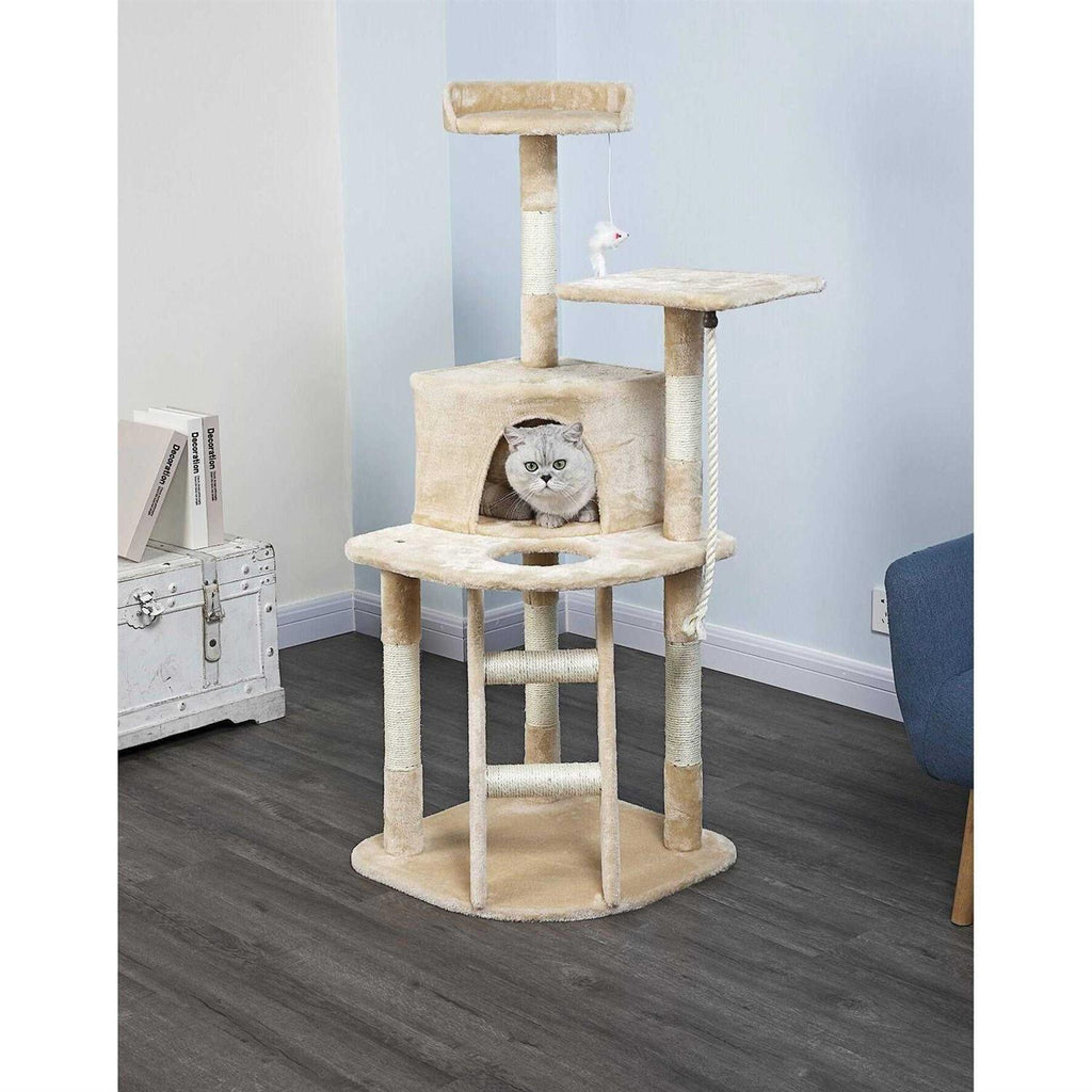 49 in. Cat Tree Condo with Sisal Covered Posts S910