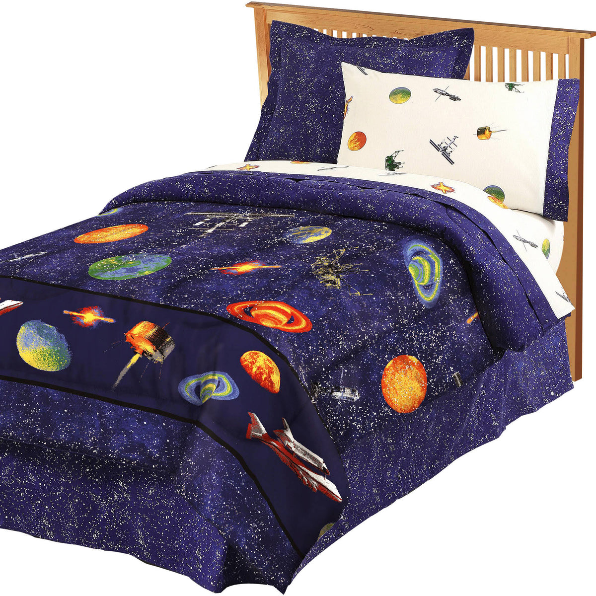 Blue Full Reversible Bed Set Y43183