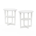 White Oval End Table Set of Two O7555