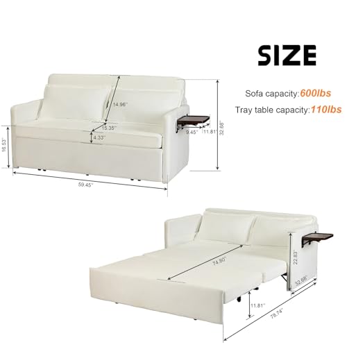 Black Convertible Sofa Bed E3052