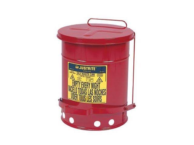 10 Gallon Red Oily Waste Can C577