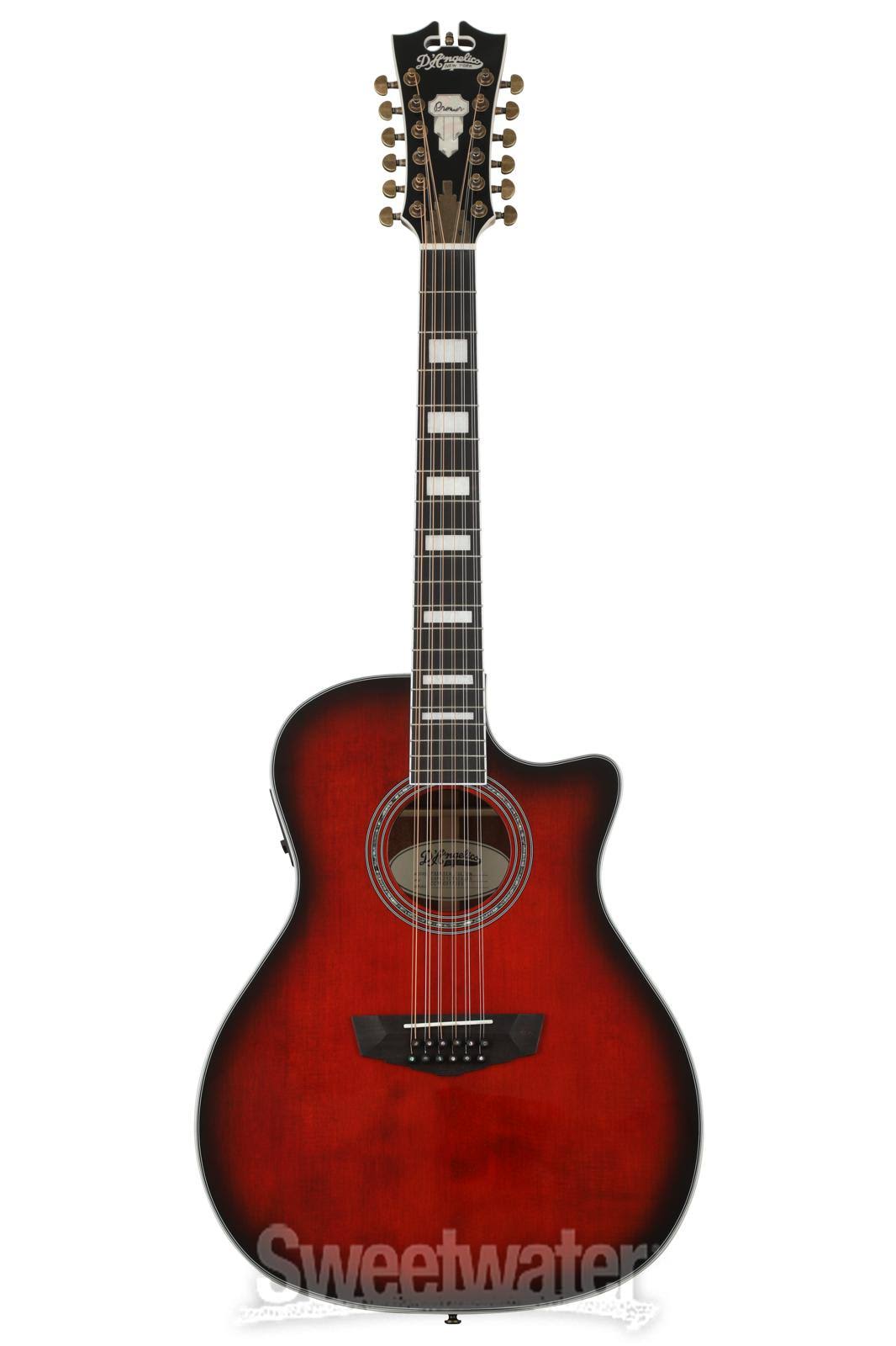 Trans Black Cherry Burst 12-String Acoustic Electric Guitar W5365