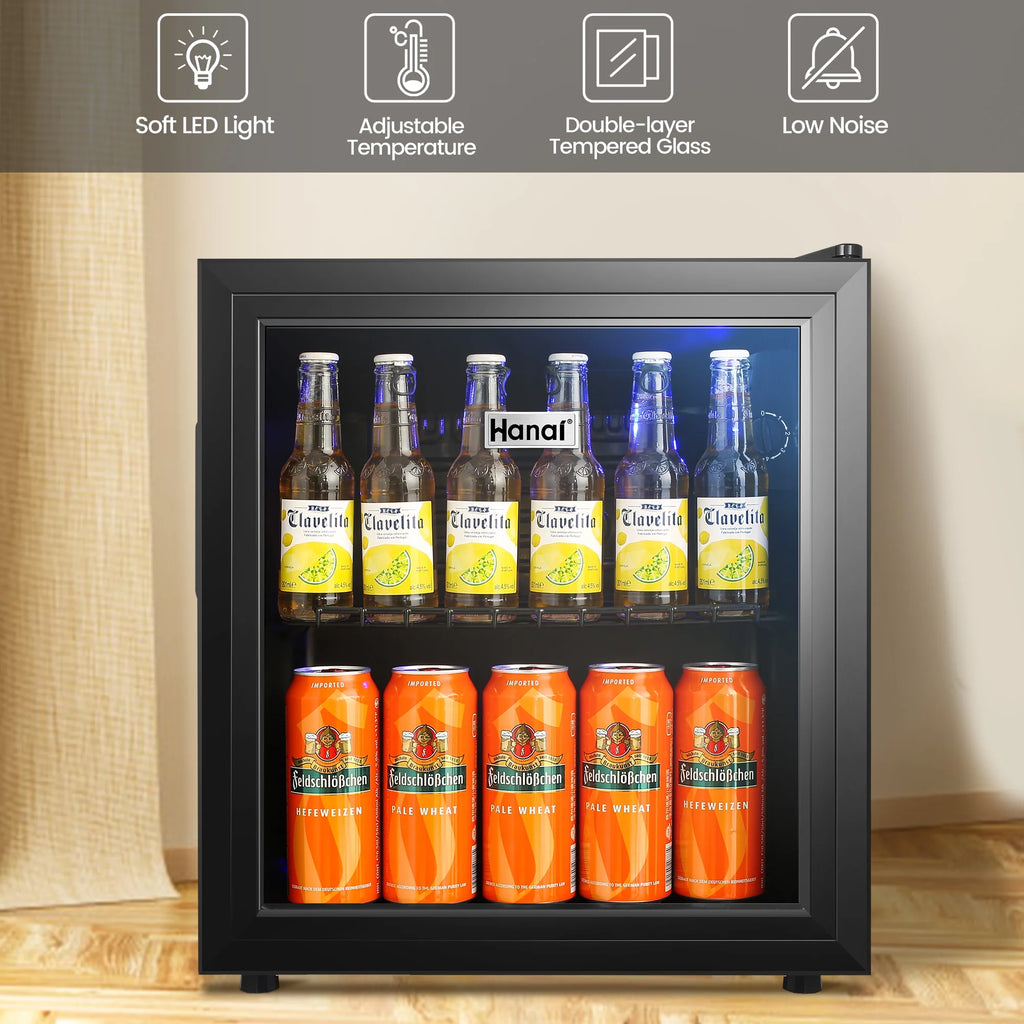 62-Can Beverage Refrigerator and Cooler with Glass Door B69488