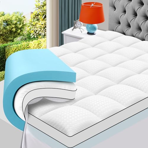 Queen Size 4 Inch Dual Layer Memory Foam Mattress Topper H317