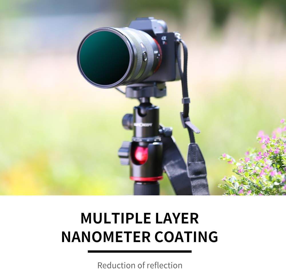 77mm ND1000 10-Stop Fixed Neutral Density Filter, HD Hydrophobic Super Slim Multi-Layer Coatings Glass Filter, Pack of 2 R284