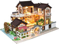 1:24 Scale Wooden Miniature Dollhouse Kit with Furniture L363