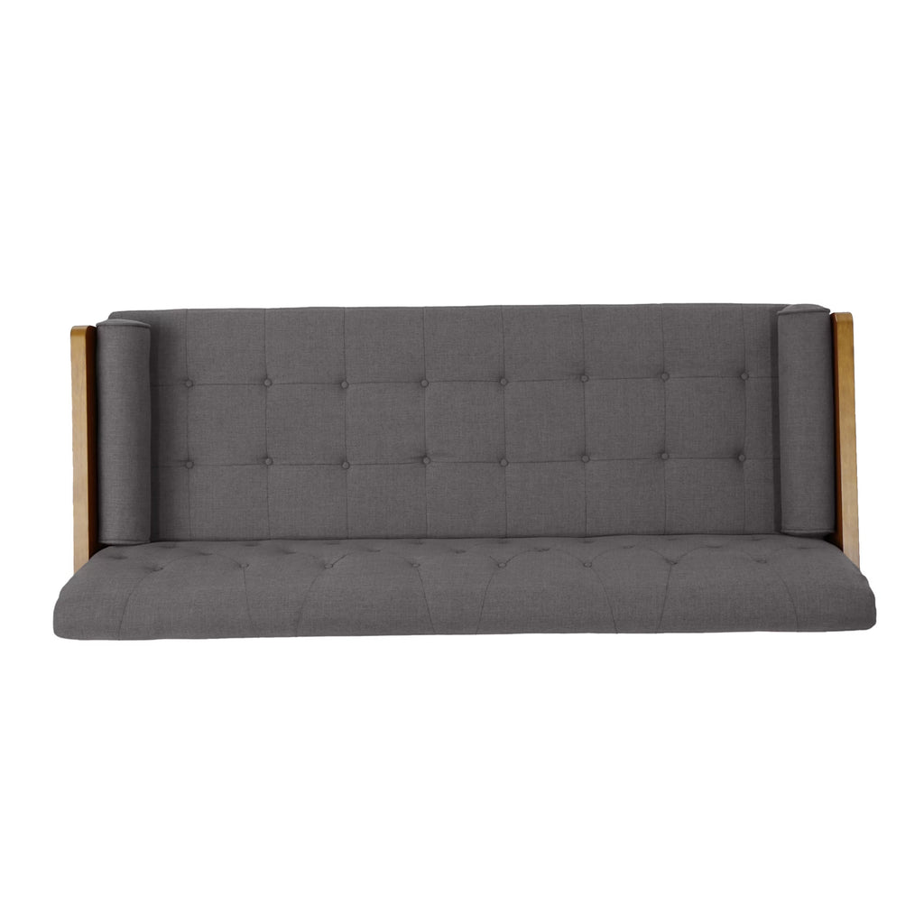 Grey Tufted Fabric Sofa T56676