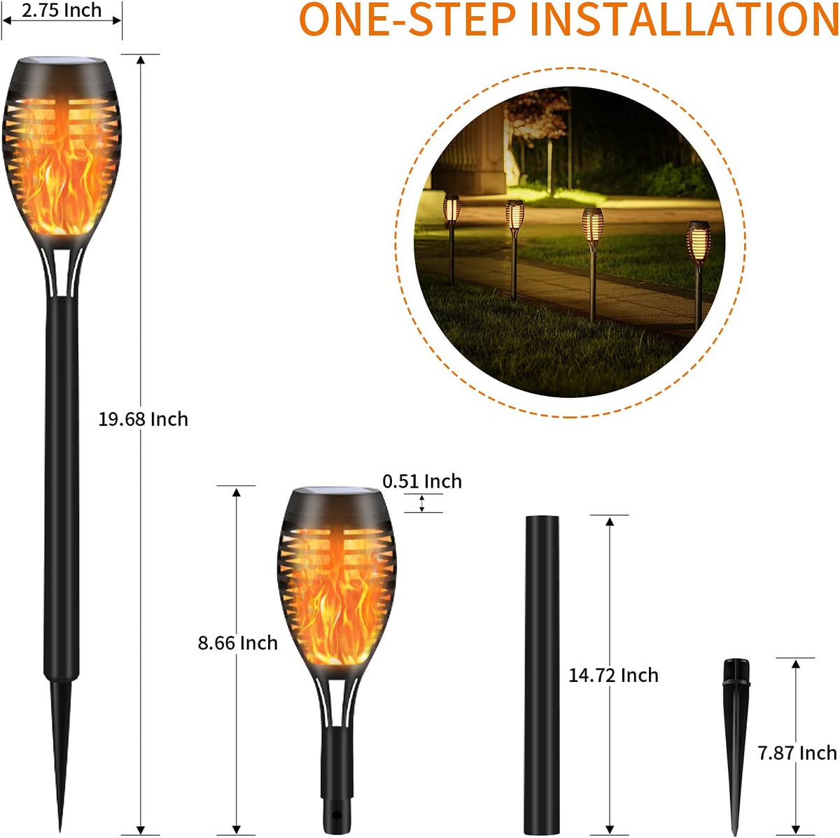 12 Pack Waterproof Solar Torch Lights Q964578