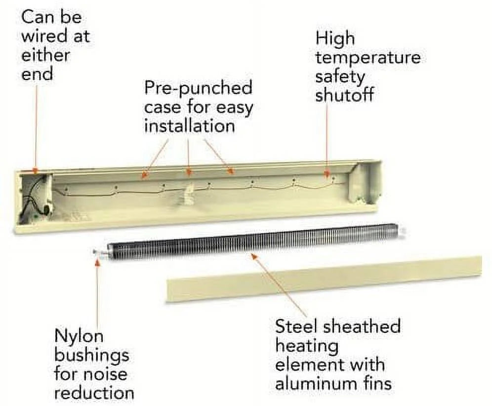 500 Watts 30 In Electric Baseboard Heaters D687211