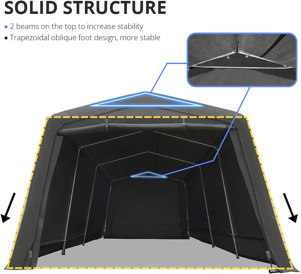10' x 15' Heavy Duty Anti-Snow Carport Canopy G42674