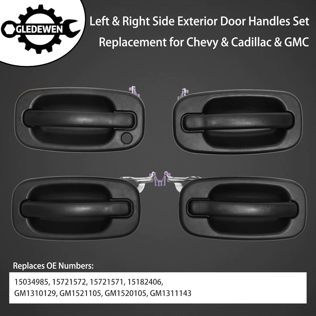 Exterior Door Handles Kit with Keyhole, Pack of 2 F419