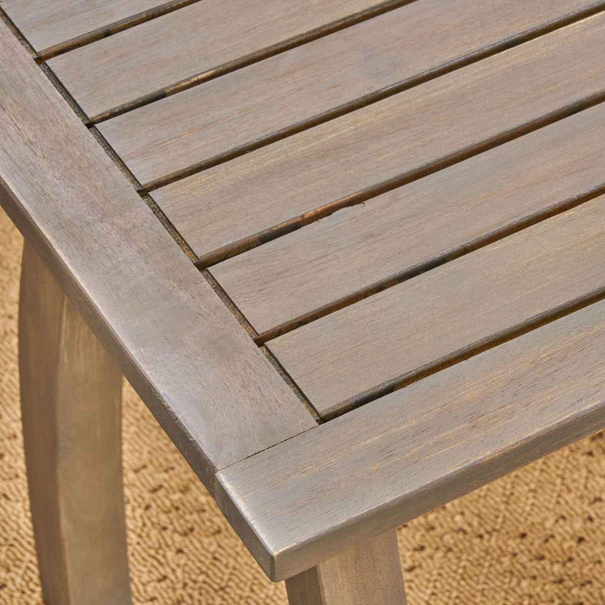 Gray Acacia Wood Accent Table E8116