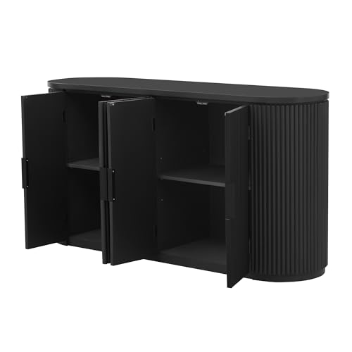 Beige Wooden Accent Storage Cabinet with 2 Doors and Adjustable Shelf X263591