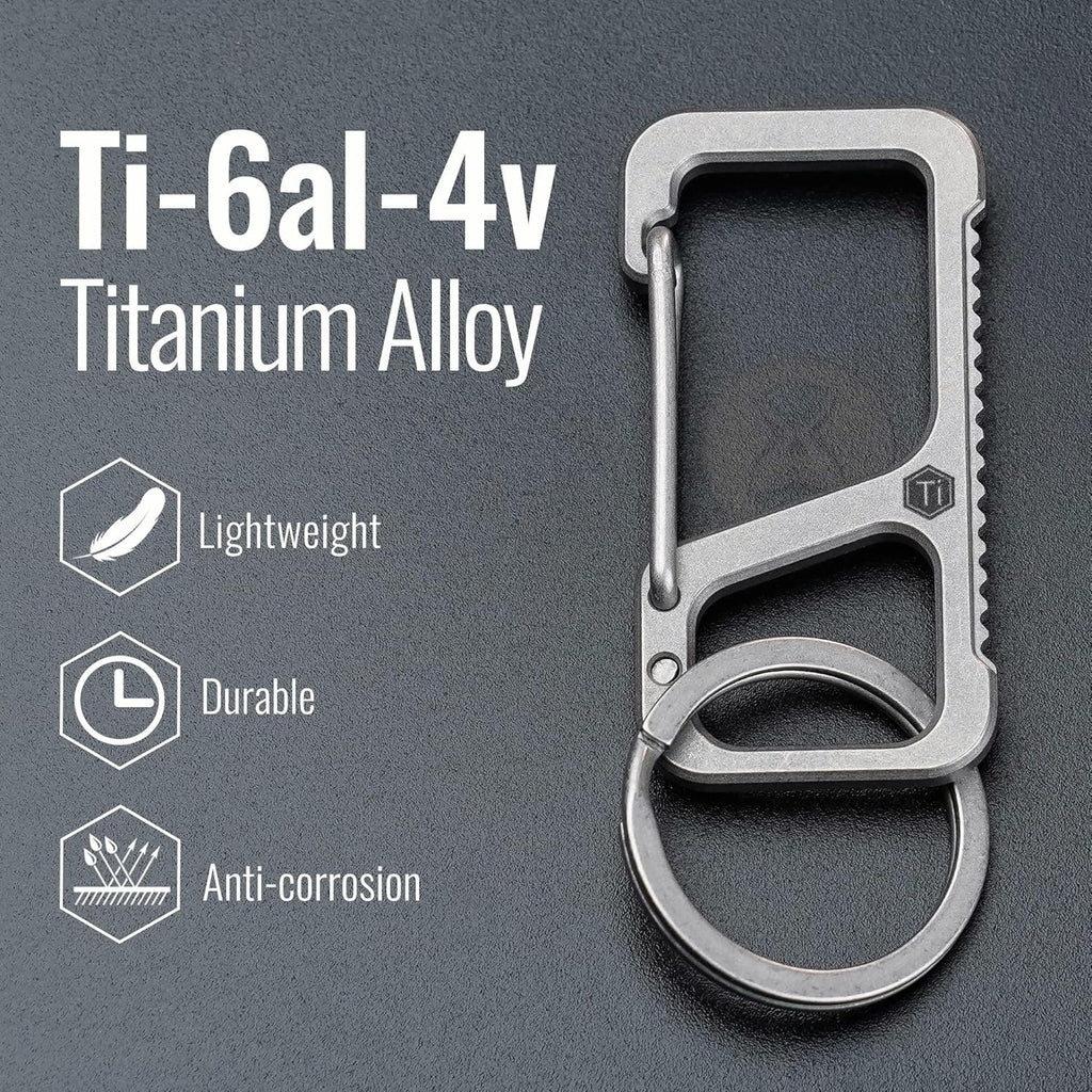 Keychain Carabiner Clip, Quick Release Titanium Key Holder, 2 inch Key Organizer R497