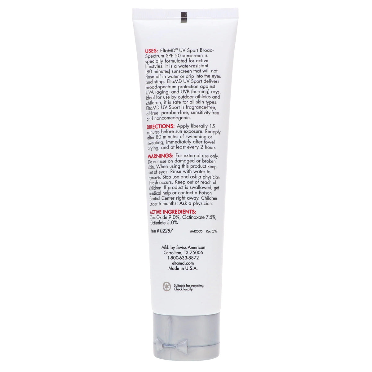 SPF 50 Water Resistant Sunscreen 3 oz F522