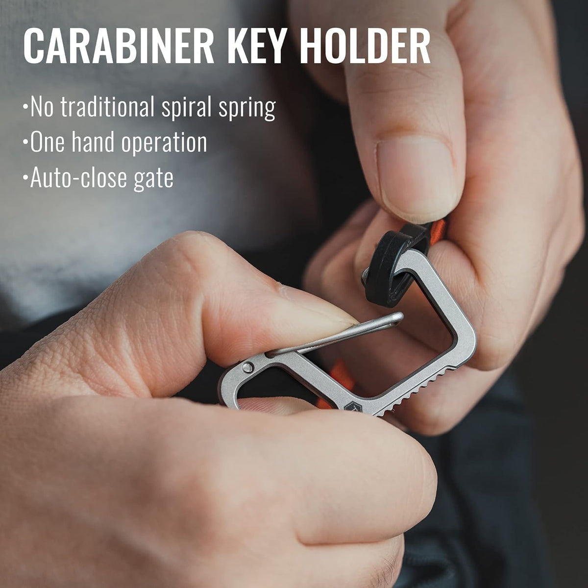Keychain Carabiner Clip, Quick Release Titanium Key Holder, 2 inch Key Organizer R497