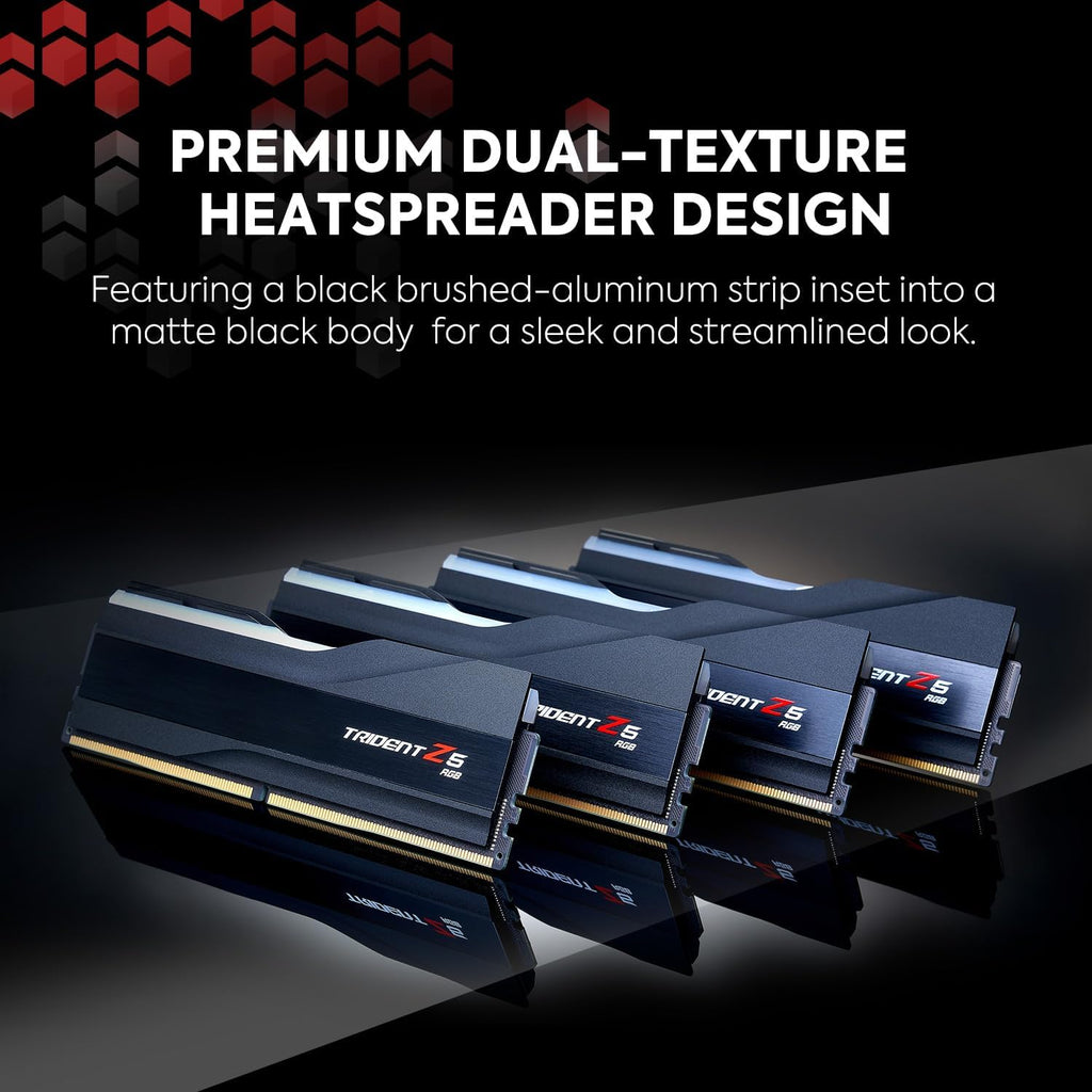 DDR5 RAM 32GB (2x16GB) 5600MT/s CL28-34-34-89 Matte Black Desktop Computer Memory Y24266