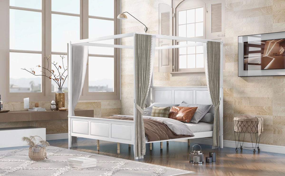King Size Canopy Platform Bed X3072