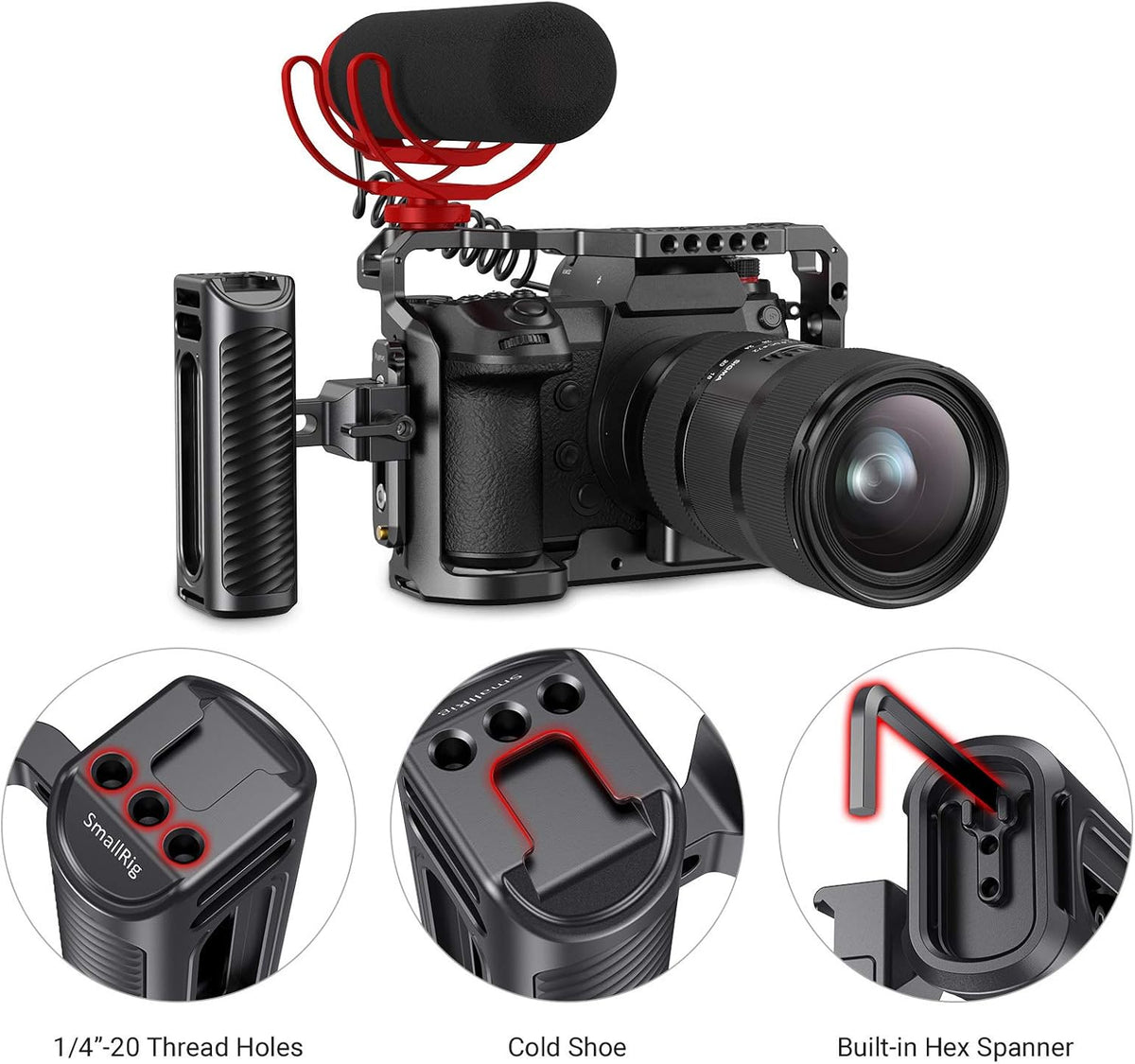 Aluminum NATO Side Handle Grip with Cold Shoe Mount F830