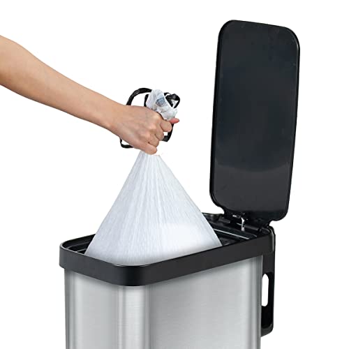 45 Liter Stainless Steel Slim Trash Can with Soft Close Lid W29696