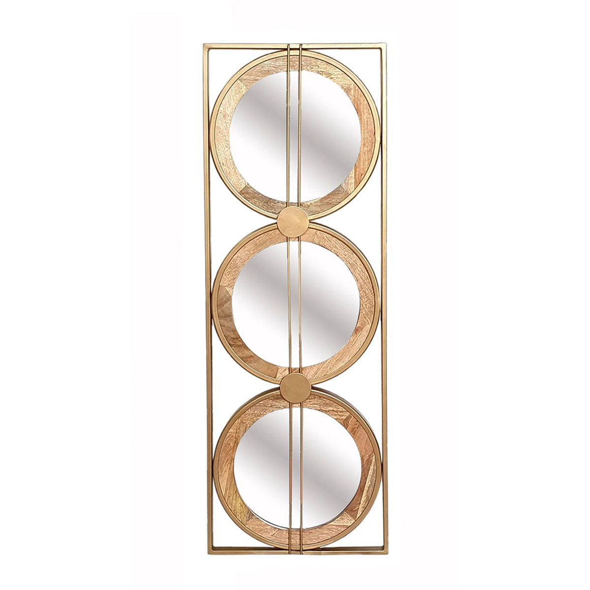 Round Wall Mirror with Rectangular Frame Z564