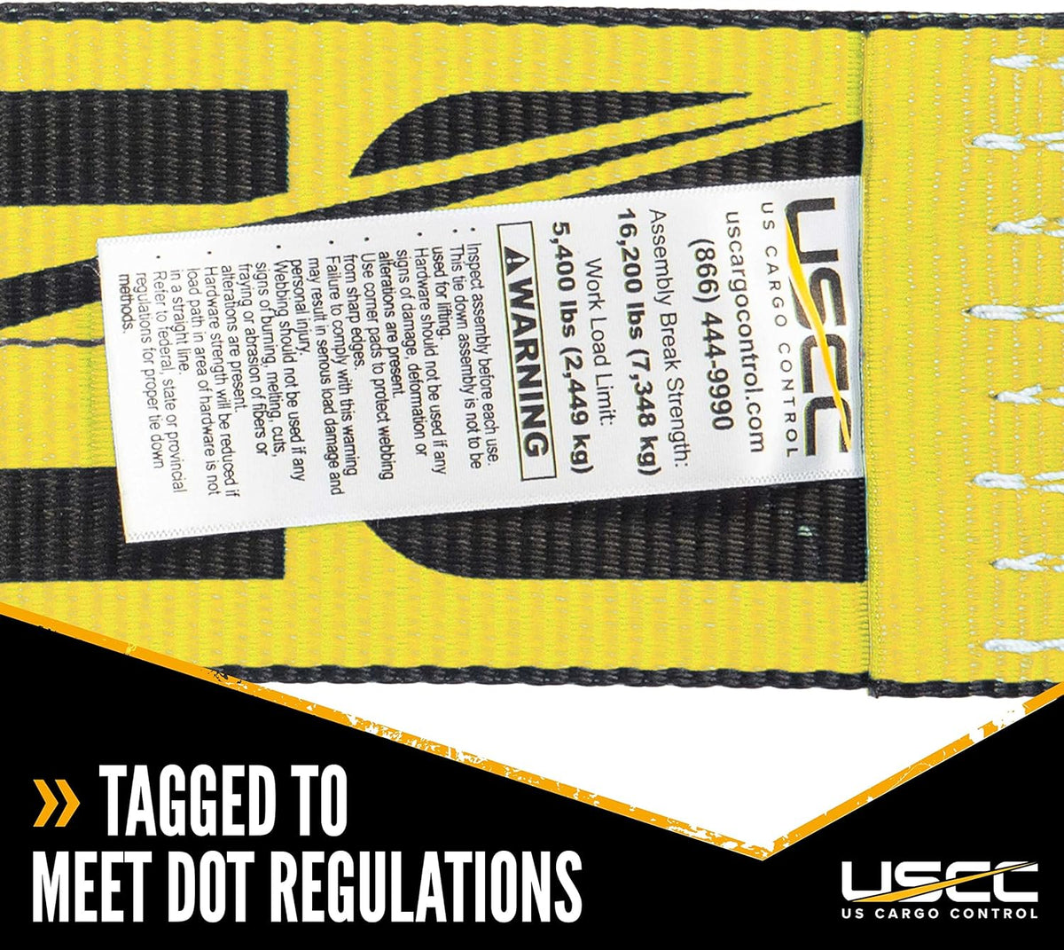 Yellow 4 Inch x 11 Inch Ratchet with Flat Hook Pack of 2 X326