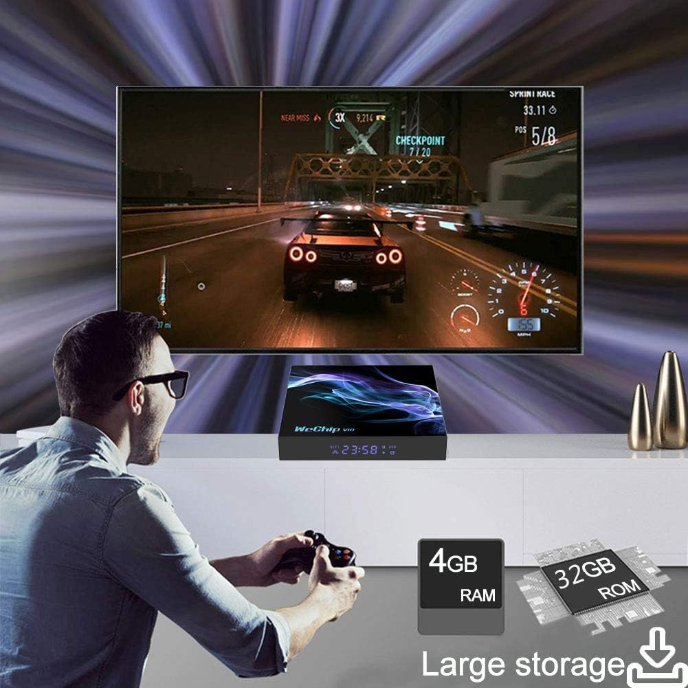 Android TV Box 4GB RAM 32GB ROM with Backlit Keyboard Pack of 2 D865844