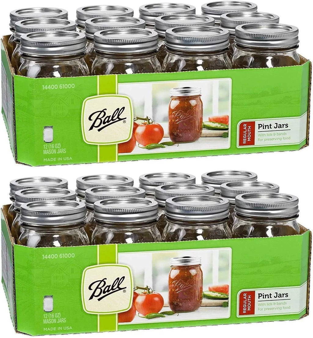 16-oz Mason Jar with Lids and Bands Pack of 24 H16534