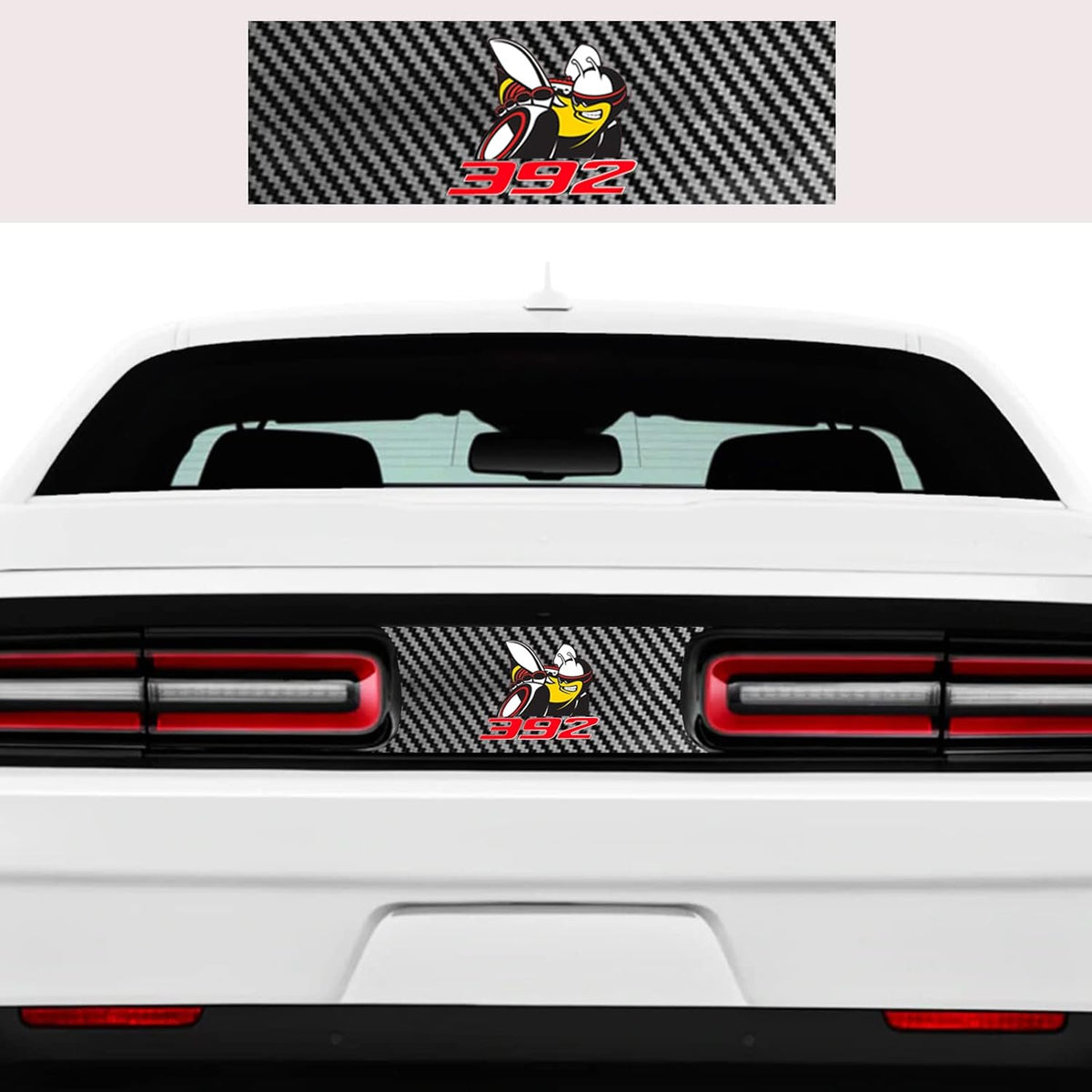 Carbon Fiber Taillight Center Divider Decal for Dodge Challenger 392 Scat Pack L50238