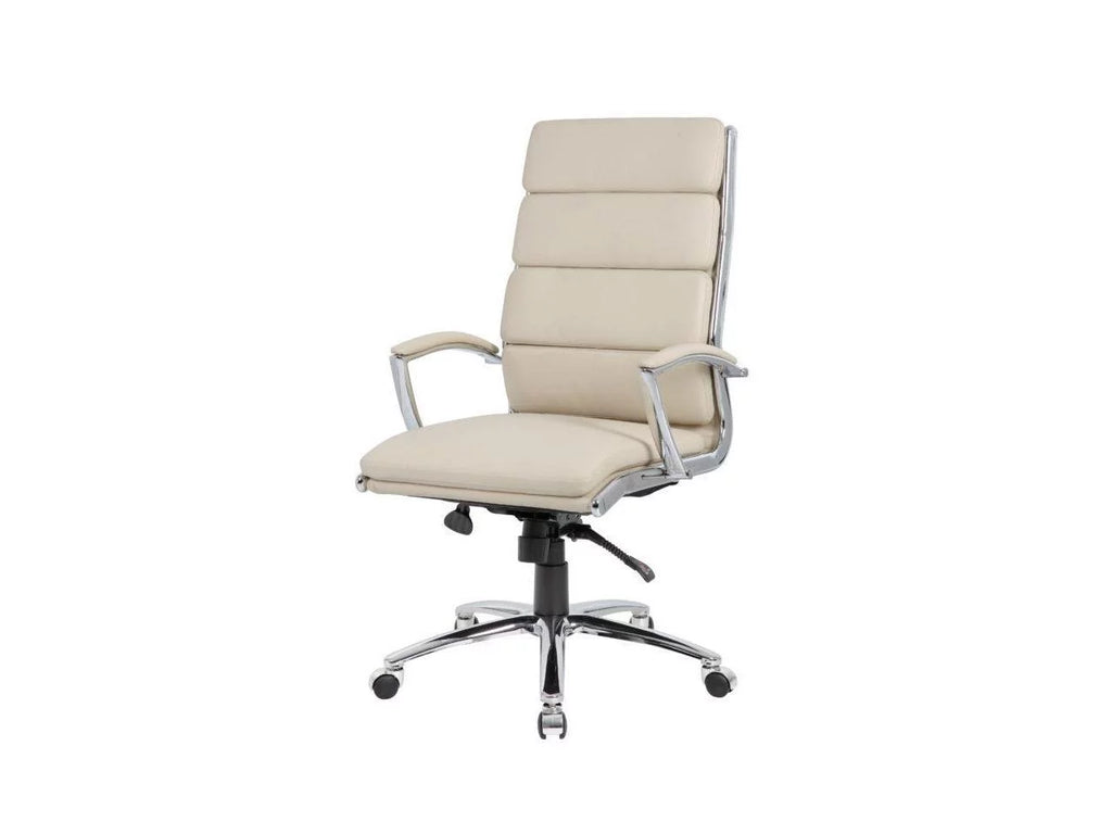 Beige Upholstered Vinyl Chair J90001
