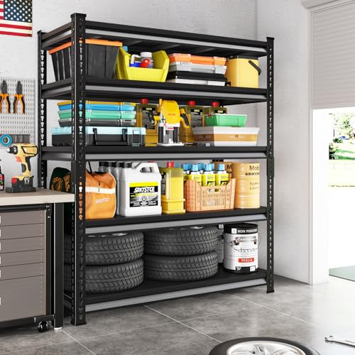 48" W Blue 3-Tier Metal Garage Shelving B8302