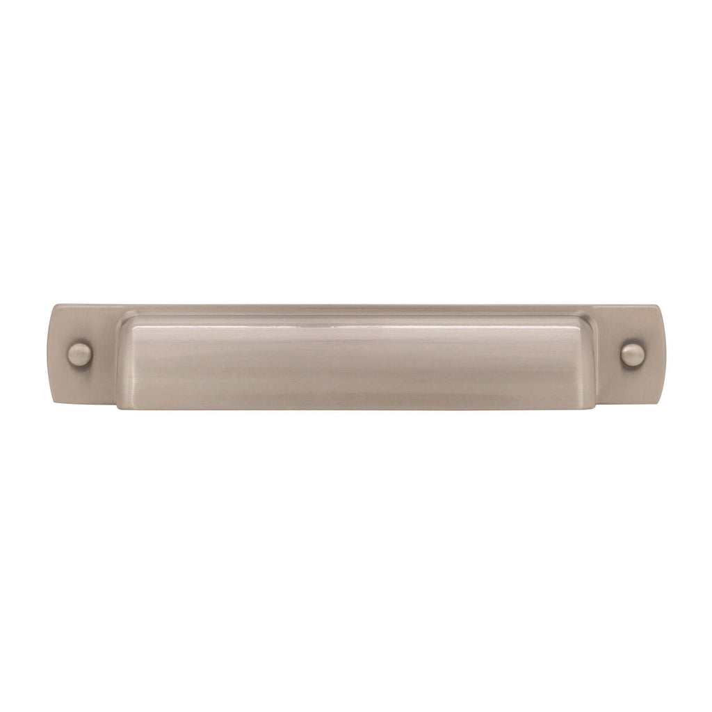 Cabinet Cup Pull 3-3/4 in 96 mm Satin Nickel 10 Pack I154