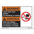 Warning Lead Work Area Sign Bilingual Spanish X309226