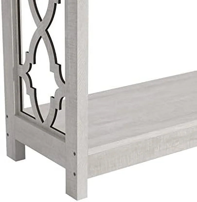 Modern Coffee Table with Shelf Square Wooden Accent Cocktail Table S1935