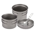 Titanium Cookware Set 1000ml 750ml Pot Pan Spoon Set W9858