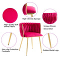 Red Velvet Tufted Dining Chair Set of 2 B124943
