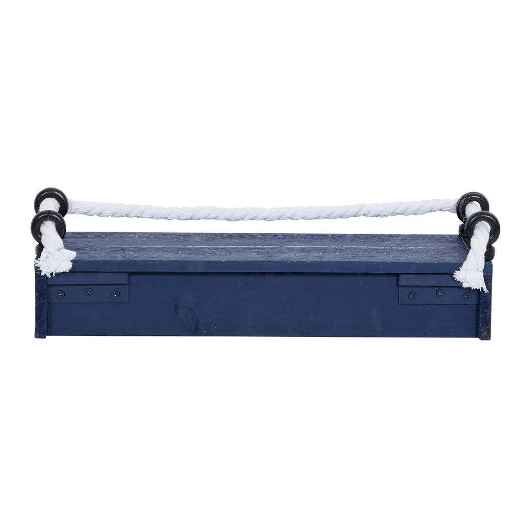 Blue Wood Wall Shelf, Set of 3 V294