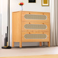3 Drawer Rattan Wood Dresser F98546