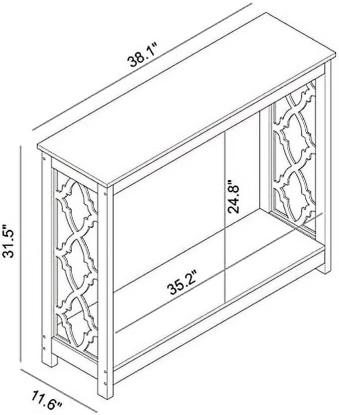 Modern Coffee Table with Shelf Square Wooden Accent Cocktail Table S1935