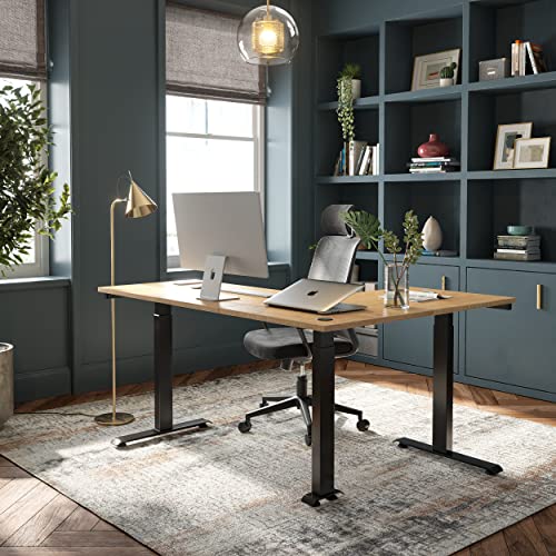 Triple Motor L Shaped Electric Standing Desk Frame, Black (Frame Only) R97119