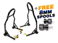 Motorcycle Front+Rear Dual Lift Stand with Spools Y9395