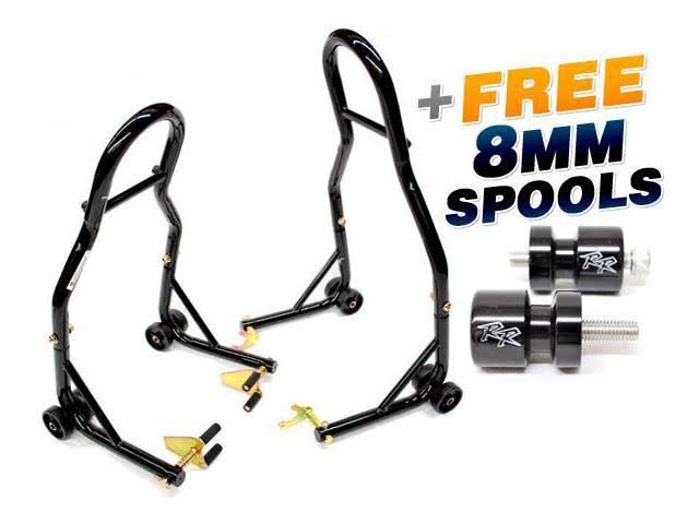 Motorcycle Front+Rear Dual Lift Stand with Spools Y9395