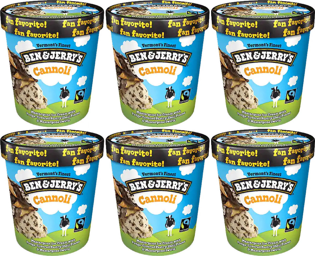 Cannoli Ice Cream, 16 oz. Pint, 6-Pack L989809