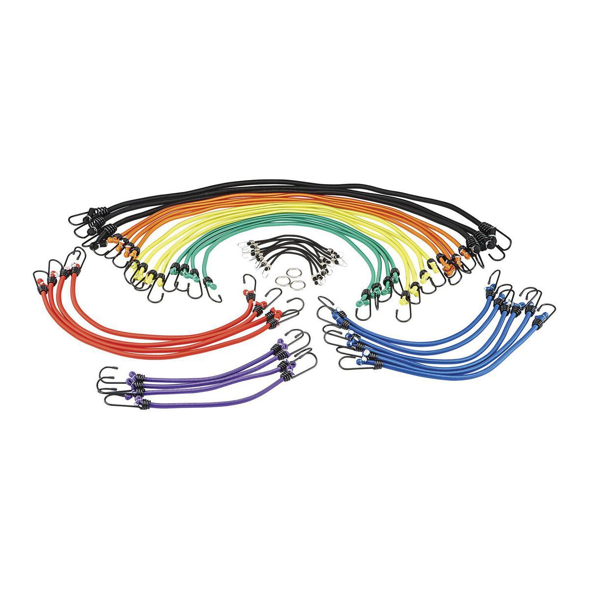 Multicolored Elastic Stretch Cords, 40-Piece M74779