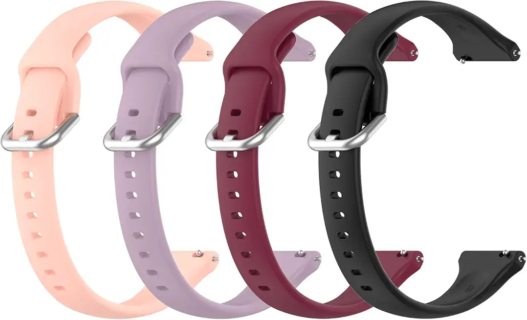 Black WineRed Pink Purple Slim Adjustable Silicone Watch Bands D40697