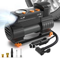 Portable 12V DC Air Pump Tire Inflator with Digital Pressure Gauge, LED Emergency Lights, Pack of 2 J70407