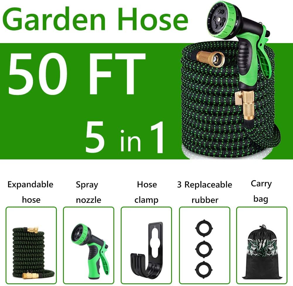 Expandable Garden Hose 75FT Pack of 2 with Spray Nozzle W1769