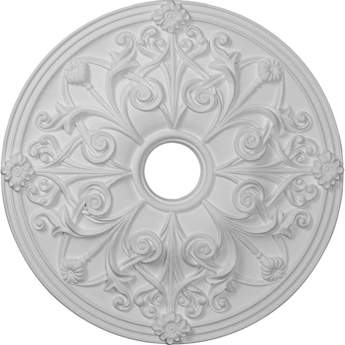 Hand-Painted Cloud Burst Crackle Ceiling Medallion S5974